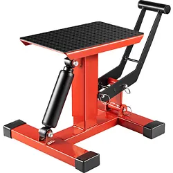 VEVORs adjustable motorcycle stand will be an excellent assistant for your motorbike maintenance or cleaning. Our stand...