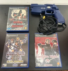 Namco Gun G-Con + 3 jeux ( Virtua Cop, Ninja Assault, Vampire Knight)