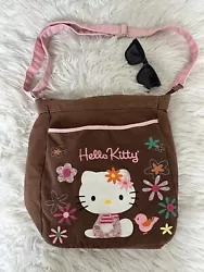 Y2k vintage girls Hello Kitty canvas messenger bag cute Crossbody Bag Barbie. Condition is Pre-owned. Shipped with USPS...
