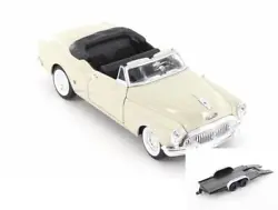 1953 Buick Skylark Open Convertible, White - Welly 24027CWWT - 1/24 scale Diecast Model Toy Car. Plastic Toy Car...