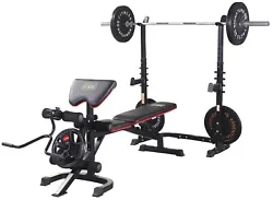 Adjustable: Both Olympic Bench and Squat Rack are adjustable. Bench can be easily adjustable to incline, flat and...