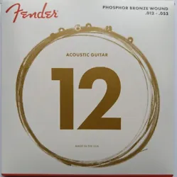 Fender Cordes acoustiques 012-053 Plaie de bronze phosphoreux Ces cordes de guitare acoustique en bronze phosphoreux...