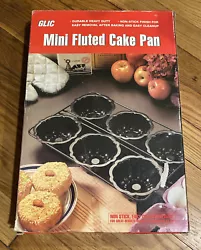 Mini Fluted Cake Pan Makes 4” Mini Cakes Mfg by GLIC Commercial Quality Hvy Duty Carbon Steel Non-Stick. GLIC...
