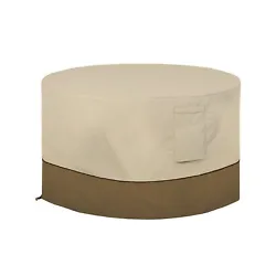 Contemporary tan and brown table cover is paired with tough, interlocking seams and heavy duty fabric for strength and...
