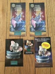 1995 Disney Classic Collection WDCC Dumbo Promo Postcard, Button/Pin, and Pamphlets.