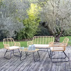 Le salon de jardin TIGA contient : 2 fauteuils, 1 canapé, 1 table. Le choix du style de votre salon de jardin a une...