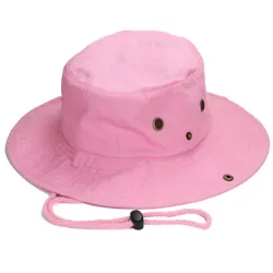 Boonie Fishing Hiking Hunting Bucket Hat Cap. 100% Cotton, Good Quality. 2 Air eyelets on the side for better air flow.