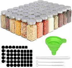 Use our square glass jars for organizing drawers, seasoning, storing spices, salt, pepper, herbs, DIY projects, and...