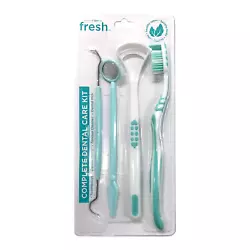 The kit includes one toothbrush, dental mirror, tongue cleaner, and a dental pick. Add using this kit to your daily...