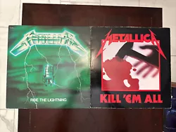 Metallica - Killem All/Ride The Lightning (The Bernett Album). Les deux vinyles de chez Bernett, France , un must have...