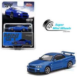 Nissan Skyline GT-R (R34) V-Spec II Bayside Blue. Super Mini Wheels. You don’t need to do extra operations. Very...
