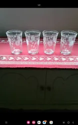 Set Of 4 Williams Sonoma Vintage Etched Glassware Tumblers Used Once!. Flawless condition. No chips, etc. Will be...