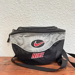 Supreme X Nike Fanny Pack Black Silver USED Great Condition 100% AuthenticI’ve used this many times but it’s still...