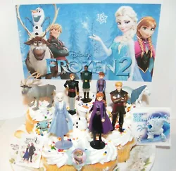 Relive the magic with this deluxe set of 13 Disney Frozen 2 Movie Cake Toppers Party Decorations! This kit will help...