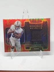 2022 Select Rookie Swatches Red Zamir White RC Jersey Patch SP - Raiders
