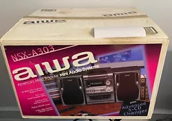 Will ship 1-2 business days after purchase.AIWA NSX-A303 Vintage Audio Stereo System 3-CD changer dual cassette *READ*....