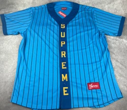 Supreme Vertical Logo Baseball Jersey Size XL100% PolyesterClolors: Blue/YellowNew With Tags In Original Supreme...