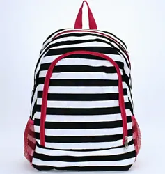 Style: stripe  Color: Black, Fushia, and white  Size: 17
