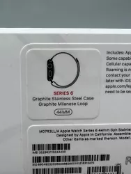 apple watch série 6 44mm. SERIES 6Graphite Stainless Steel CaseGraphite Milanese Loop( new)44 MM