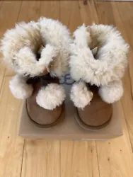 Uggs Gita Toddlers Girls Chestnut Snow Boots 1017403T Size 8.