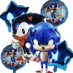 Sonic Birthday Party Supplies, 6pcs Sonic Balloons the hedgehog Party Supplies. Fast shipping !Free shipping!Quantity 6...