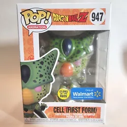 Funko Pop Dragon Ball Z CELL (FIRST FORM) #947 Exclusive Glow in the Dark.