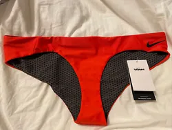 NWT Nike Swim Womens Hydralock Fusion Scoop Red Bikini Bottom Sz XL. Condition is New with tags. Shipped with USPS...