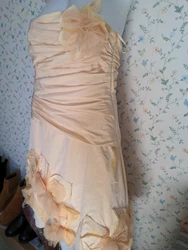BCBG Maxazria Yellow Strapless Dress Sz 12. Needs a dry clean and maybe a few accents beads if drips dont come out.  I...
