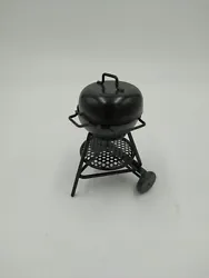 Dollhouse Miniature Charcoal BBQ Grill Black Metal.  In good condition please see pics.