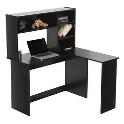 Corner Desk with Hutch: The computer desk features hutch features four open shelves to hold your books and other...