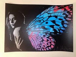 This stunning multi color hand pulled silkscreen features hand finished spray paint making each one unique! from the...