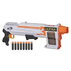 Nerf Ultra Three Blaster, Pump-Action, 8-Dart Internal Clip, 8 Darts, Compatible Only with Ultra Darts. Experience Nerf...