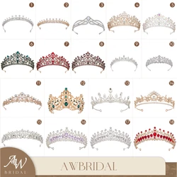 AW BRIDAL Wedding Bride Tiara Crown Crystal Rhinestone Princess Headband Prom. AW BRIDAL Crystal Wedding Bride Tiara...