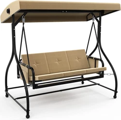 The porch swing chair suitable for outdoor area like garden, backyard, balcony. ADJUSTABLE COVER & BACKREST: The canopy...