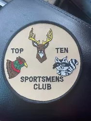 Top Ten Sportsmen’s Rod Gun Club Logo Patch 4” Vtg Rare Hunting FishingNice looking patch great to add to your...