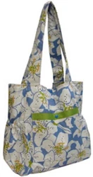Loveybums Diaper Bag in a lovely print of lilies. Our diaper bags are made by hand with 100% cotton fabrics. Each...