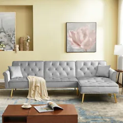 Stay prepared for guests overnight. 【Luxury Modern Design】The design of loveseat sofa is a luxury modern style. The...