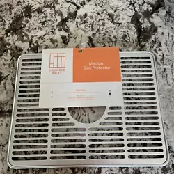 Medium sink protector grid. Medium sink protector aluminum 6.2 x 12.5 keeps your sink safe from scratches allows dishes...