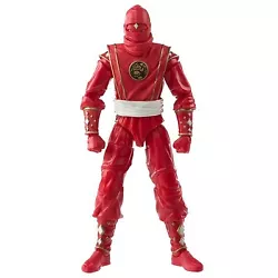 •6-INCH SCALE COLLECTIBLE MIGHTY MORPHIN NINJA RED RANGER ACTION FIGURE: This Power Rangers Lightning Collection...