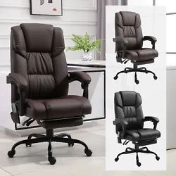 Five rolling wheels allow free moving. Presented in executive design, the leather office chair has six different...