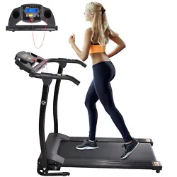 Foldable & Space Saving - Treadmill can be folded uprightly for easy storage against the wall with compact size of 20...