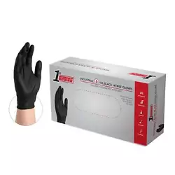 1ST CHOICE BLACK NITRILE INDUSTRIAL DISPOSABLE GLOVES. NITRILE GLOVES. Once it reaches body temperature, the glove...