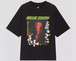 Billie Eilish x Takashi Murakami x Uniqlo Graphic T-Shirt Tee - Black - Small.