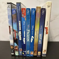 Kids Movie Lot Of 9 Dvd Blu-ray Dream Works Disney Up Frozen Inside Out Nemo. This is a mix lot of DVDs and Blu-ray...
