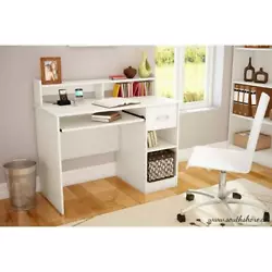 Accomplish any necessary work and be more productive with this convenient furniture. This wooden desk with a smooth...