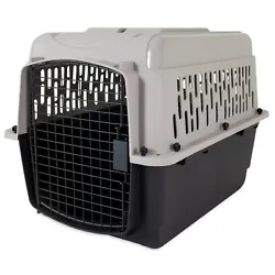 Durable dog kennel includes an instruction guide for assembly. Built-in ventilation lets air circulate to keep pet...