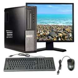 Monitor: 19 in LCD Monitor. 19 in LCD Monitor. USB Keyboard, Mouse, and Wi-Fi Adapter. We refurbish our computers to a...