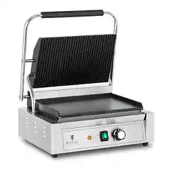 Cette machine à panini Royal Catering est un appareil de cuisson professionnel conçu pour les restaurants...