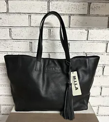 M.I.L.A Luxury Leather Tote Bag New With Tags Black Purse Made in Los Angeles - Retails For $598!