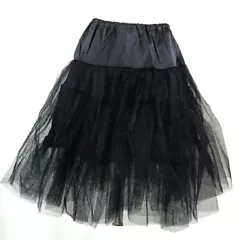It is made of organza fabric, makes three layers, and gives the dress desired shape. Must have underskirt for these...